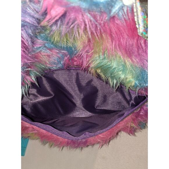 Wonder Nation Unicorn Fuzzy Backpack 17" Laptop Sleeve Reflective DAMAGED CORN - Picture 8 of 8